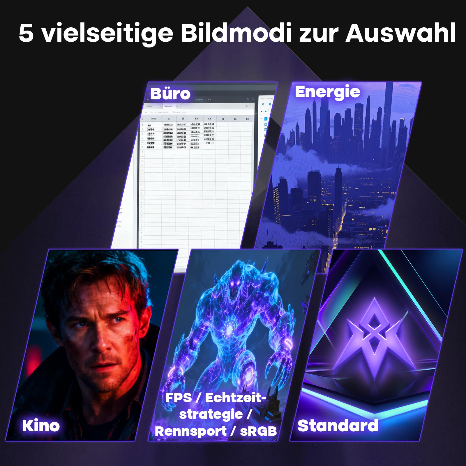Amzfast 27 Zoll Curved Gaming Monitor 240Hz, 1920x1080 Full HD, VA Panel, 1500R, 1ms MPRT, Adaptive Sync, 4000:1 Kontrast, 95% DCI-P3, 130% sRGB, HDR, HDMI 2.0&DP 1.4, VESA 100x100mm, AMZG27C1 Pro 8