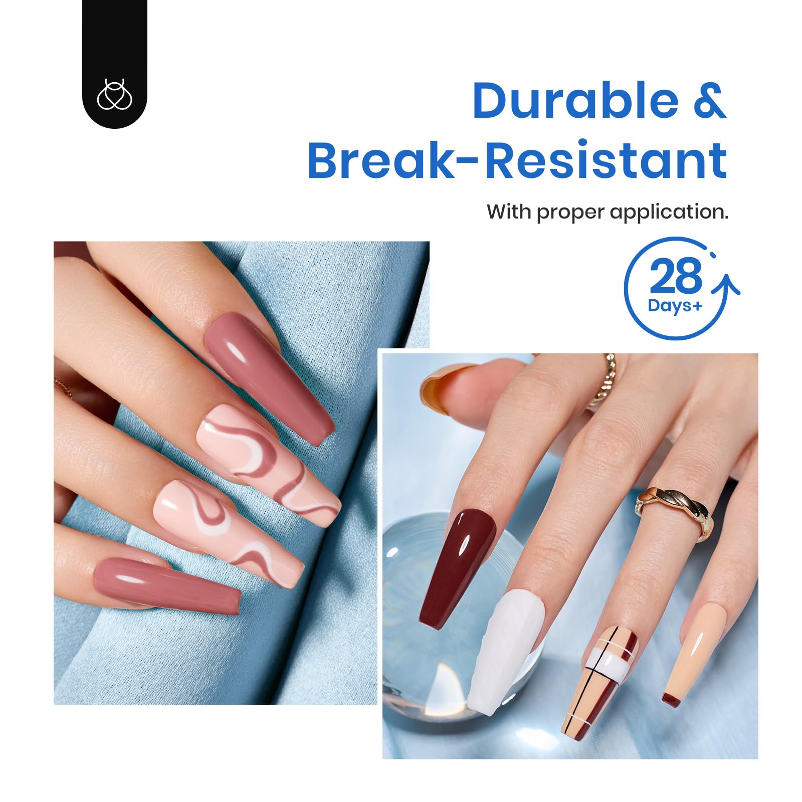 Beetles Acrylic Nails Kit 500Pcs Long Coffin Pre-Shaped Clear Full Cover Soft False Nails, Nail Tips Soak Off Easy Nail Extension Set for DIY Nails Art Home Gift for Women - Image 5