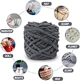 TSLBW Knitting Wool Yarn 4 x 100g Soft Multi Coloured Chunky Velvet Feel view 3