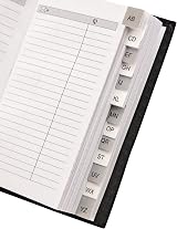 Evelay Index Address Book Leather Look Cover Small 7x11cm A-Z Black view 6