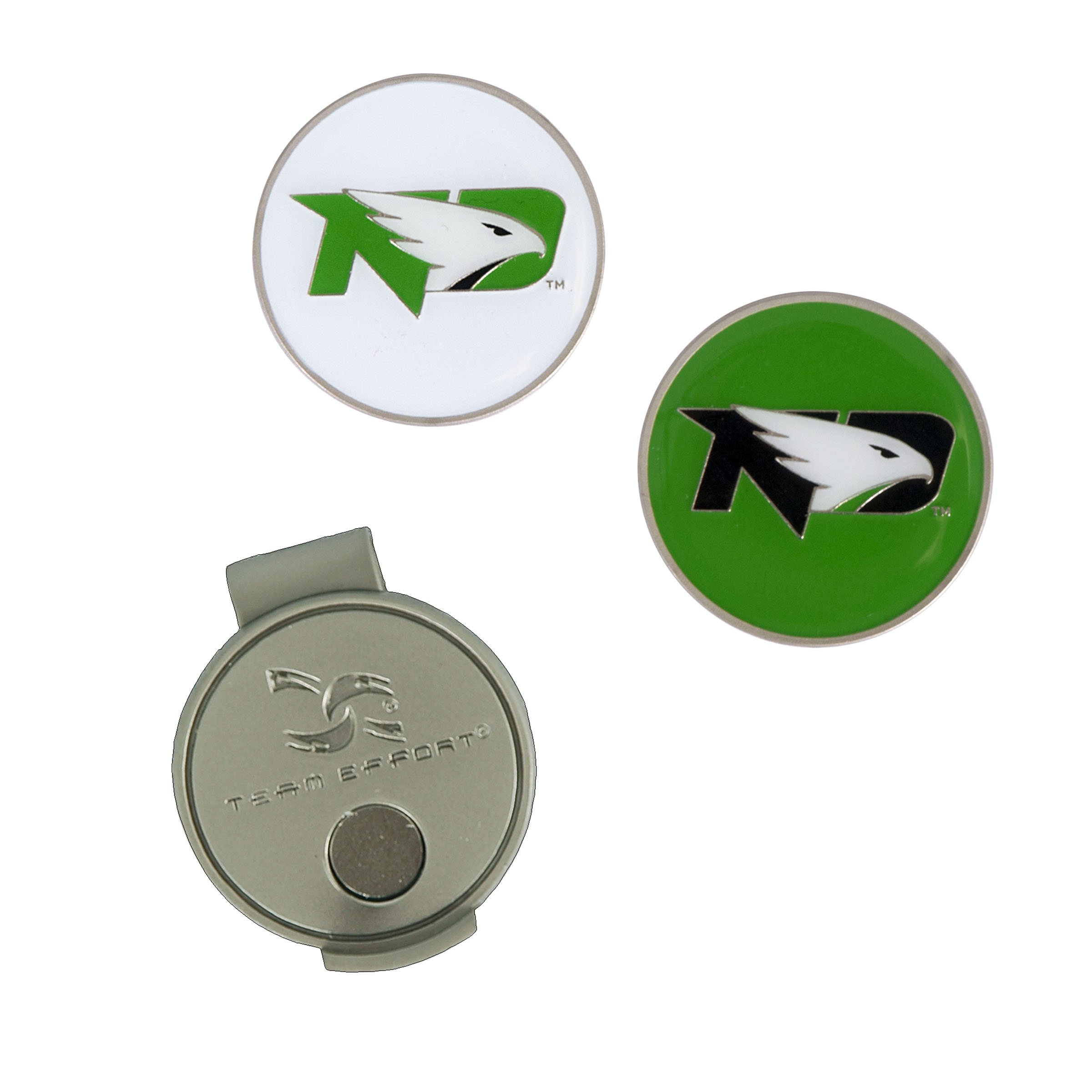 Team Effort North Dakota Fighting Hawks Hat Clip & 2 Ball Markers