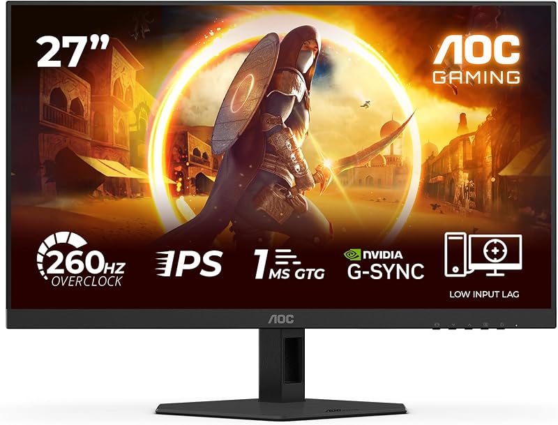 Gaming Monitor 27G4ZRE 27 pollici 1920x1080, FHD, 260Hz, Fast IPS Panel, 1ms GtG, (HDMI2x 2.0 DP 1x 1.4) HDR10, G-Sync Compatible, Nero