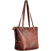 Handmade Genuine Leather Bag for Women, Vintage Shoulder Bag with Zippered Compartment