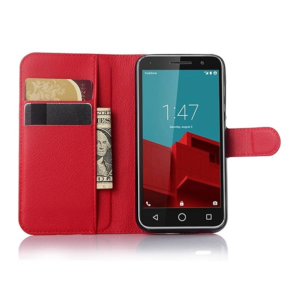 Tasche für Vodafone Smart Prime 6 Hülle, Ycloud PU Ledertasche Flip Cover Wallet Case Handyhülle mit Stand Function Credit Ca