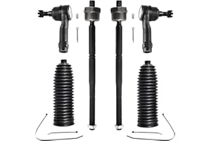 ASTARPRO 6pcs Front Inner and Outer Complete Kit with Rack and Pinion Boots Compatible with 4WD Ford F-150 Lincoln Mark LT 2004-2008