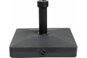 C-Hopetree 64 lb Heavy Duty Water Fillable Outdoor Umbrella Base Stand Square Designed to be Used with a Patio Table, Black