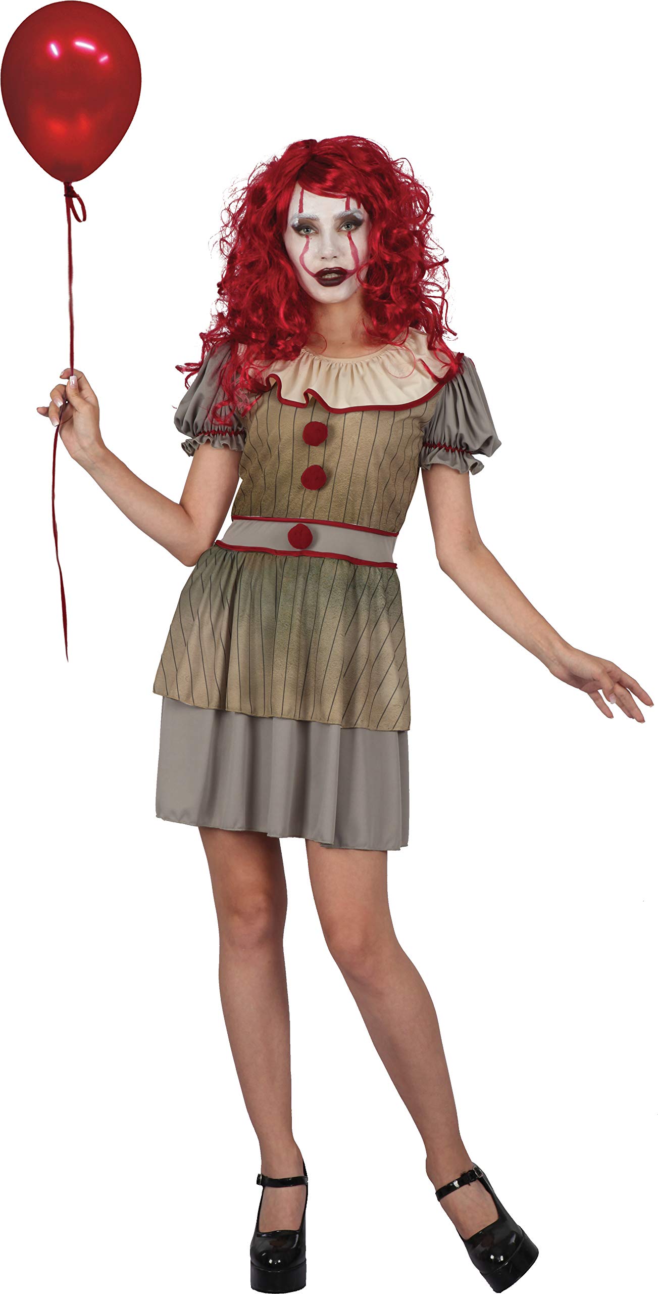 Ciao Horror Creepy Clown costume disguise fancy dress woman adult (One size)