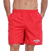 Adoretex Men's Guard 18" Swim Board Shorts, Polyester Swim Trunks w/Liner