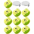 Weed Wacker String Compatible with Ryobi One Plus+ AC80RL3, 0.08'' String Trimmer Line,Weed Eater String Compatible with Ryobi 18V, 24V, 40V Trimmers(10 Replacement Spool, 2 Trimmer Cap Cover)