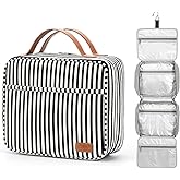Bosidu Hanging Travel Toiletry Bag,Large Capacity Cosmetic Travel Toiletry Organizer for Women with 4 Compartments 
1 Sturdy