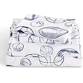 LONAVA Full Sheet Set Kids - 4 Pieces Soft Microfiber Cartoon Style Bedsheets for Boys Girls Teens, Oeko TEX, Breathable Deep Pocket Sheets, (Ball Sports)