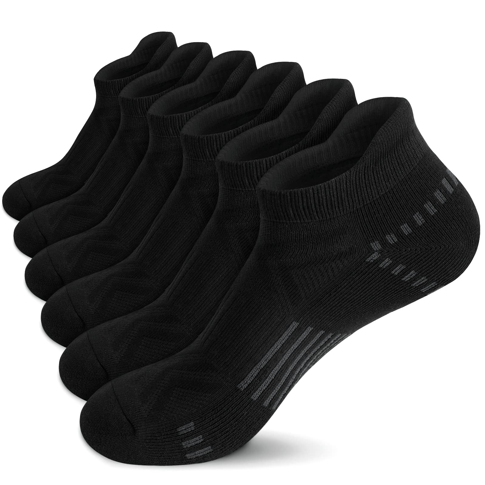 Photo 1 of Airacker Ankle Athletic Running Socks Cushioned Breathable Low Cut Sports Tab Socks for Men and Women (8 Pairs)
