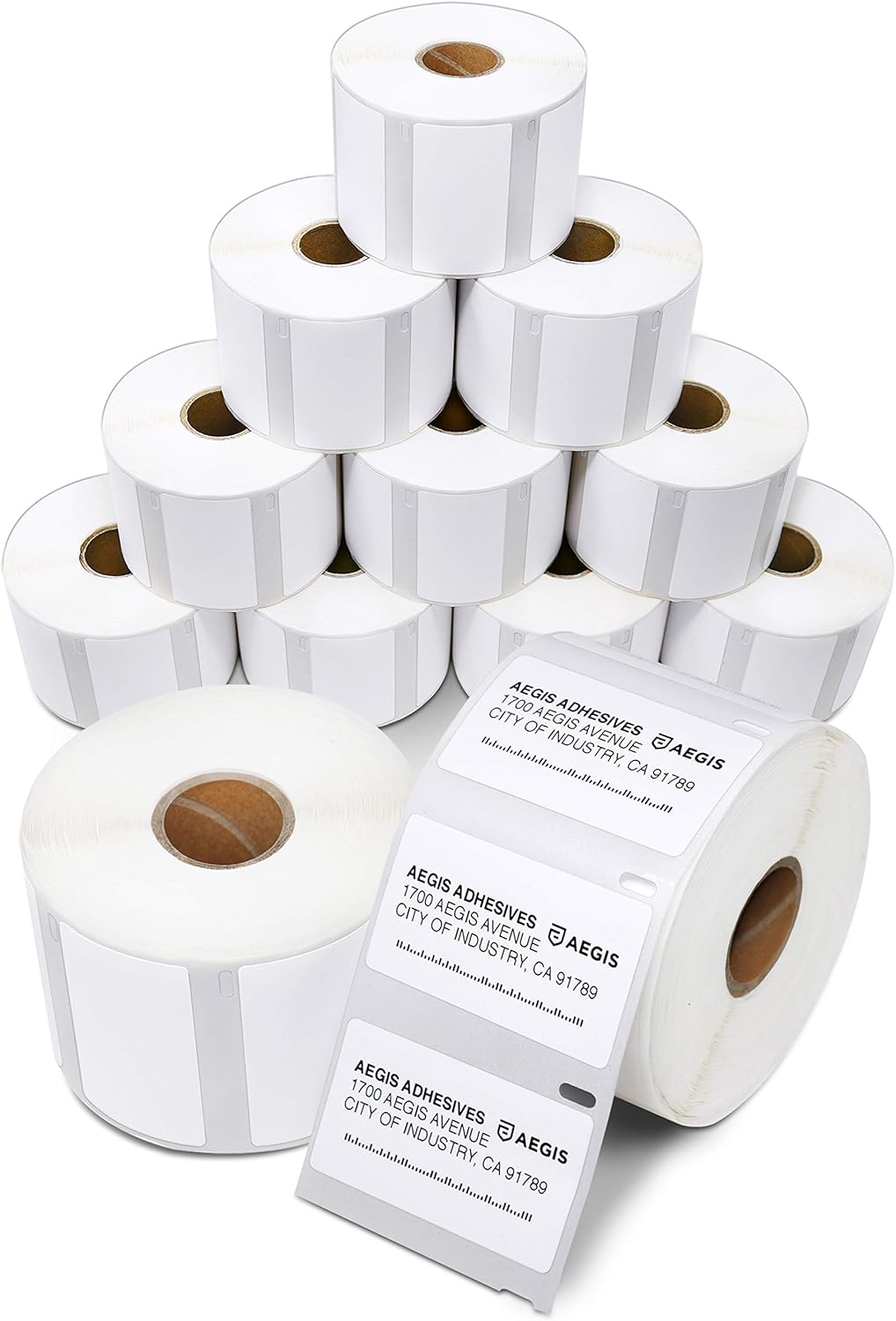 Aegis - Compatible Direct Thermal Labels Replacement for DYMO 30334 (2-1/4" X 1-1/4") Barcode, UPC, FBA - Use with Labelwriter 450, 450 Turbo, 4XL Printers (12 Rolls) : Office Products