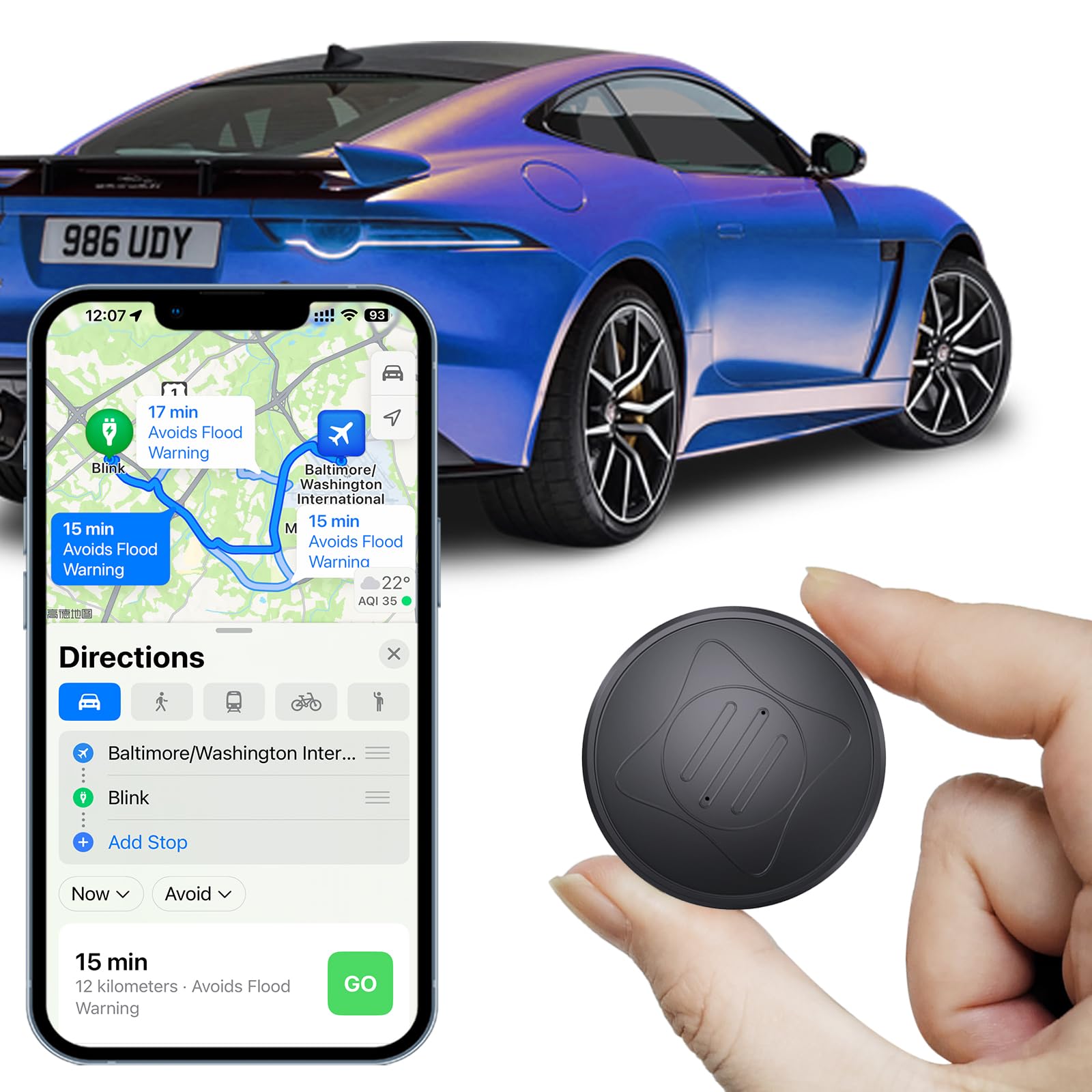 Photo 1 of GPS Tracker for Vehicles,Car GPS Tracker Portable Real Time Magnetic GPS Tracking Device, Full Global Coverage Location Tracker for Car,kids,dogs,Trucks/Person. No Subscription Required/No Monthly Fee