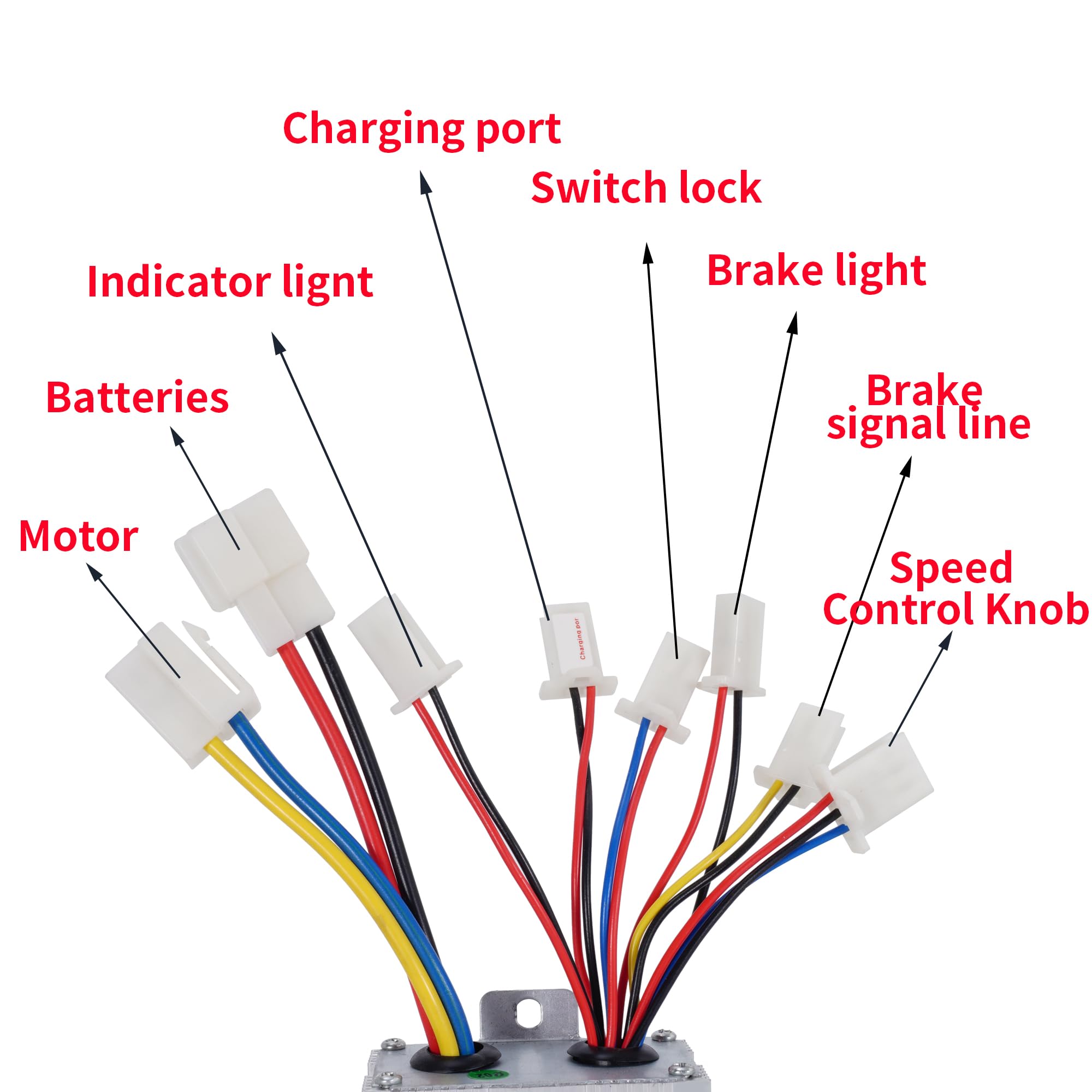 Motor Speed Controller 36v 500w Electrical Scooter E Bike Bicycle Tricycle Brush Motor Control Box