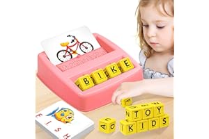 NARRIO Educational Letter Spelling Games and ABC Learning Toys for Girls Ages 3-6 - Matching and Spelling Games for Toddlers Ages 2-4 - Christmas and Birthday Gifts