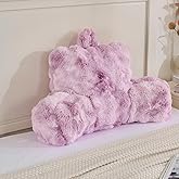 Animebody Reading Pillows for Boyfriend Adult,Velvet Back Pillow Bed Wedge Large, Back Rest Support Cushion for Sitting Up in Bed/Couch for Bedrest 18inch-Tie-dye Lavender