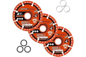 4.5 Inch Diamond Cut Off Wheel 3-Pack for Angle Grinder – The Last Discs You’ll Need for Cutting Metal, Tile, Concrete, Stone