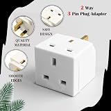 SOHAL 2 Way Double Plug Adaptor Cube UK Socket Extension Power Adapter for LED view 2