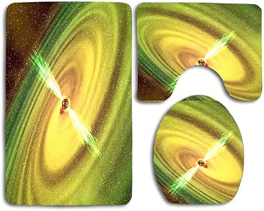 Huayuanhurug - Juego de 3 Alfombrillas de baño con Tapa, para baño