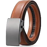 AWAYTR Ratchet Leather Belt for Men - Genuine Leather Black and Brown Belt for Dress Casual Pants