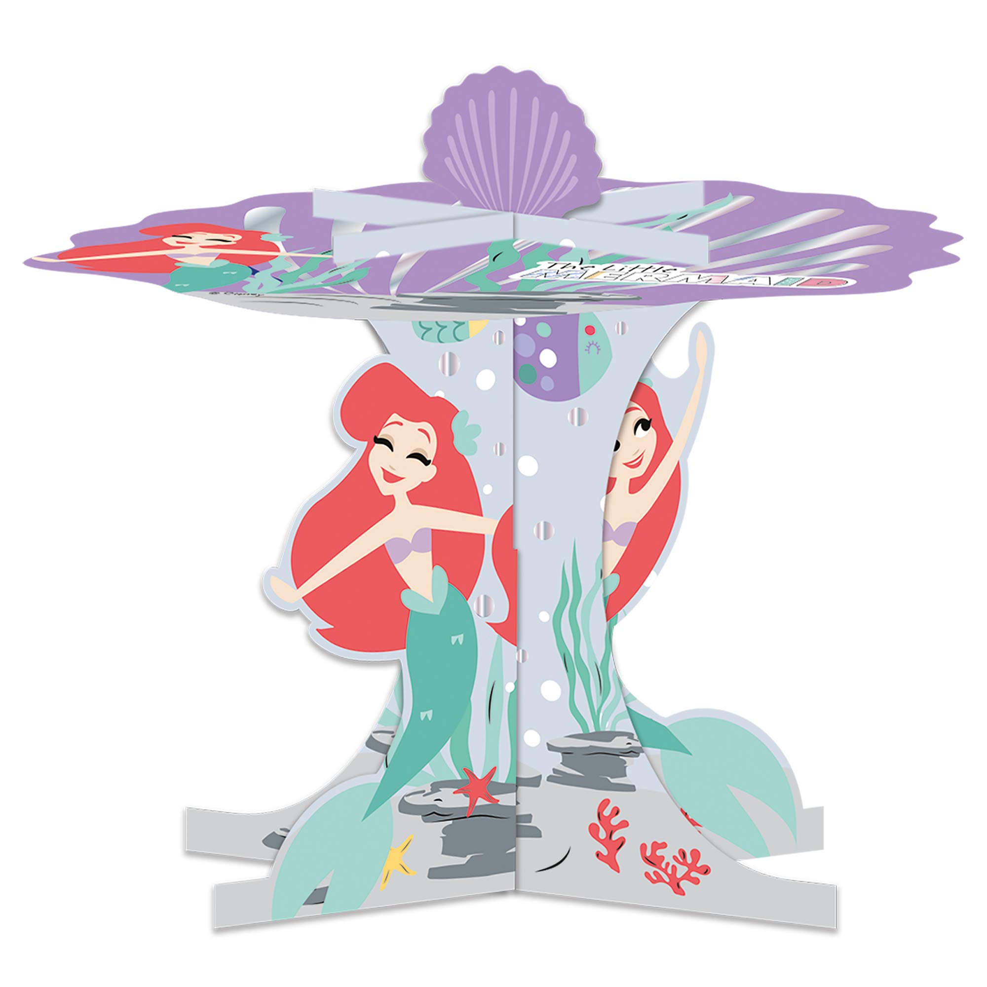 Disney Princess Ariel Under The Sea Cake Stand Birthday Party Tableware Little Mermaid Cake Stand