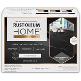 Rust-Oleum Home Marble Black Countertop Coating Kit | Countertop Renewal System, Laminate, Vinyl &amp; Tile Surfaces, Wear &amp; Stain Resistance, No Priming Required, 1 Kit