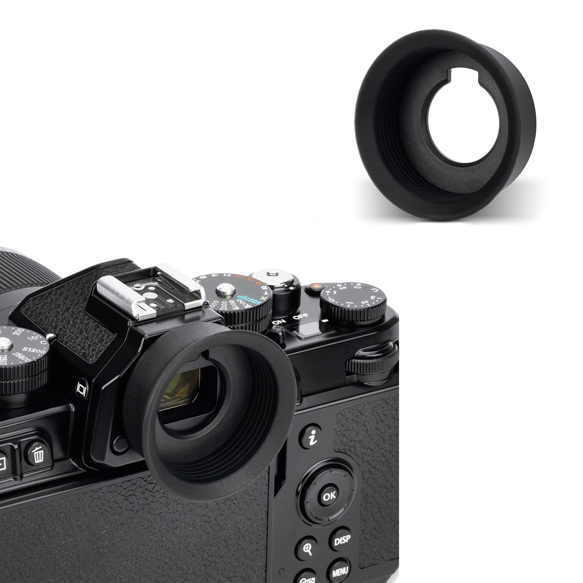 KIWIFOTOS DK33 Camera Eyecup Eyepiece for Nikon Z9 Z8 Viewfinder, Soft Silicon Extended Viewfinder Protector Replaces Nikon DK-33 Rubber Eye Cup