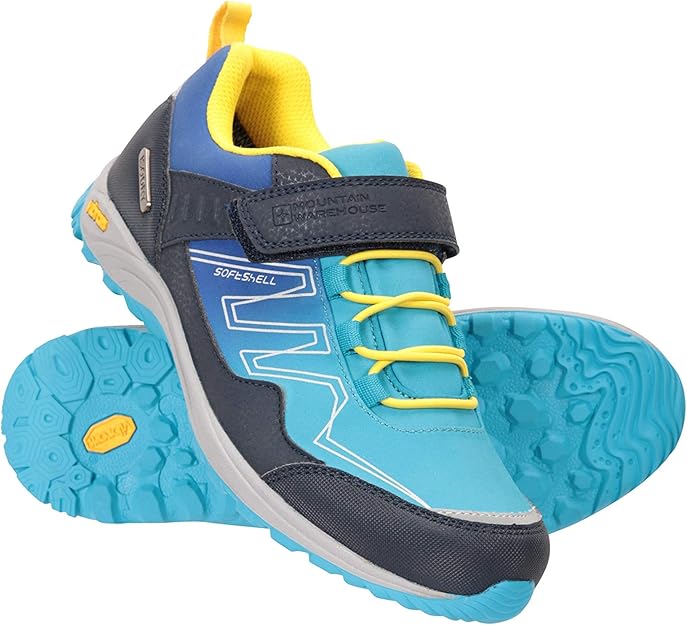 Mountain Warehouse Zion Kids Softshell Boots Waterproof Hiking Shoes, Breathable, Mesh Lined