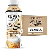 Super Coffee, Ready To Drink Iced Coffee, Vanilla Latte (12 Ounce Bottles, Pack of 12) - Low Net Carbs, No Added Sugar, Keto Friendly, 10g of Protein, Low Calorie, Protein Coffee