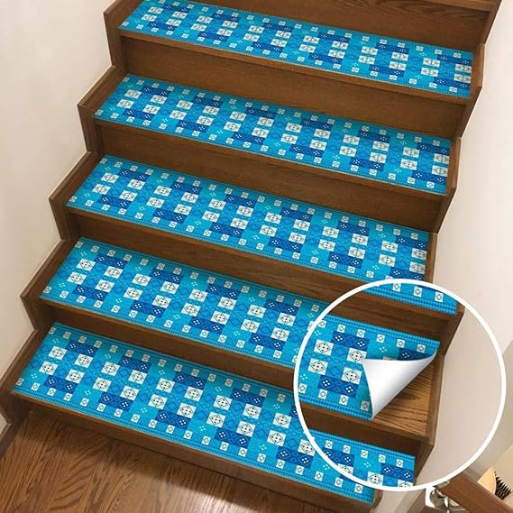 ZXL Aufkleber für treppen, 6 Stücke Trkish Stil 3D Treppenaufkleber