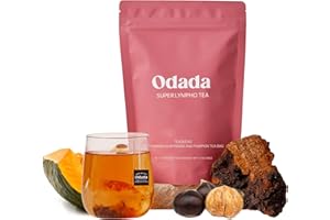 Odada Super Lympho Lymph Flush Herbal Tea – Sugar-Free, Caffeine-Free, Natural Herbs with Chaga, Pumpkin & Chestnut for Smooth Circulation and Light Daily Balance, 24 Tea Bags