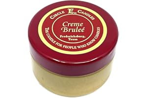 Circle E Candles, Creme Brulee Scent, Extra Small Size Travel Tin Candle, 4oz, 1 Wick