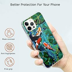 Koi Pond Art Pattern Phone Case Compatible with