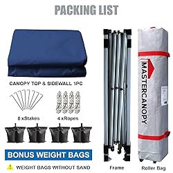 MASTERCANOPY Durable Pop-up Canopy Tent with 1