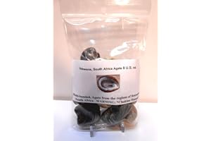 ROCKHOUND'S FIRST CHOICE BOTSWANA AGATE Rock Tumbler Gem Refill Kit - Botswana Agate Rough, S. Africa, Bold Banding, 8 oz