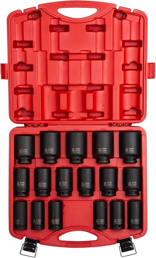 Sunex 4686 3 4 Inch Drive Deep Impact Socket Set 17 Piece