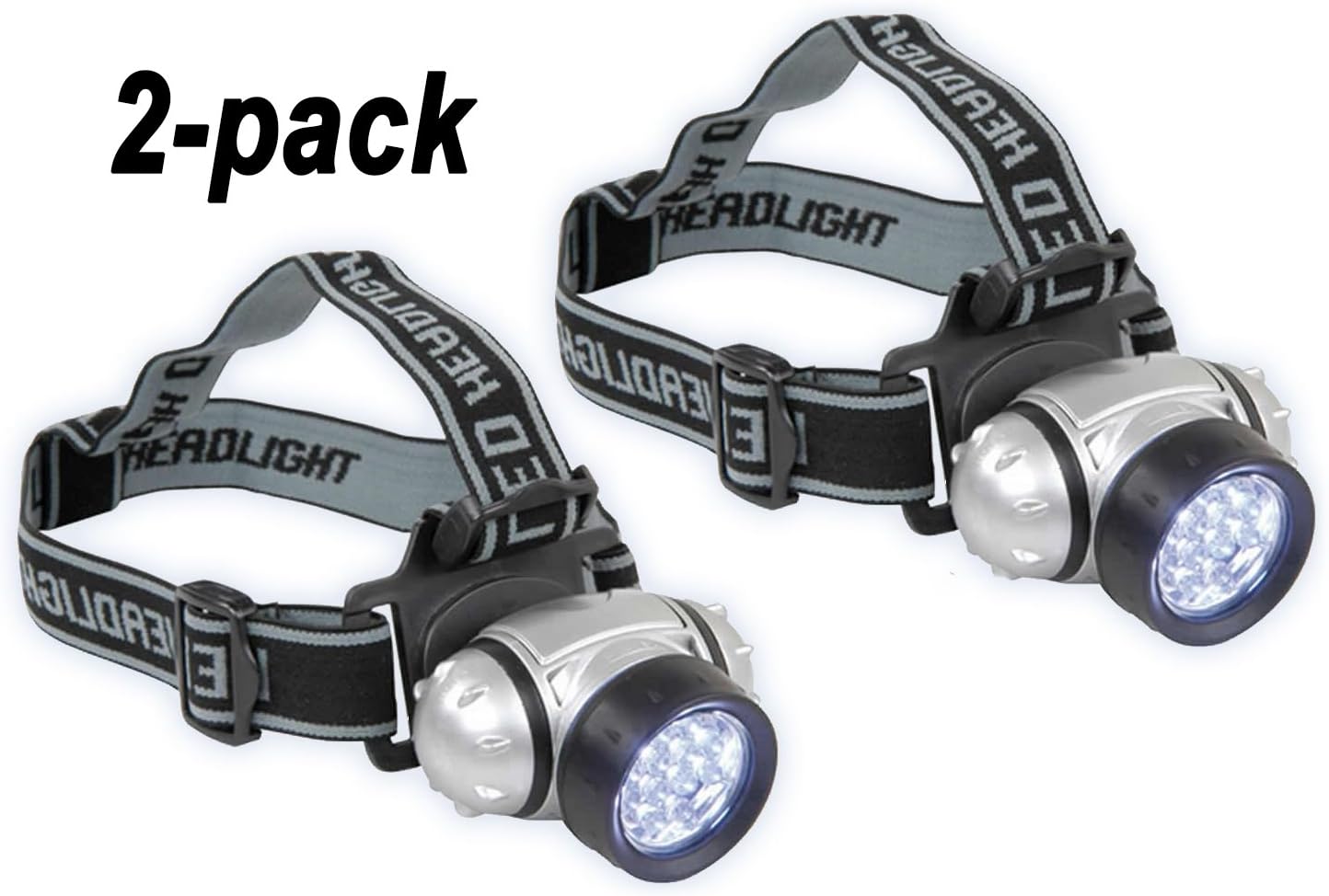 LED-HeadBeam2x Pivoting LED Headlight Headband Light (2-pack) Simple, rugged and dependable
