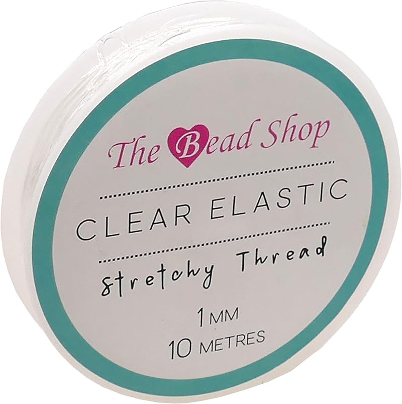 The Bead Shop Clear Elastic String 1mm 10m Bracelet Making Jewellery