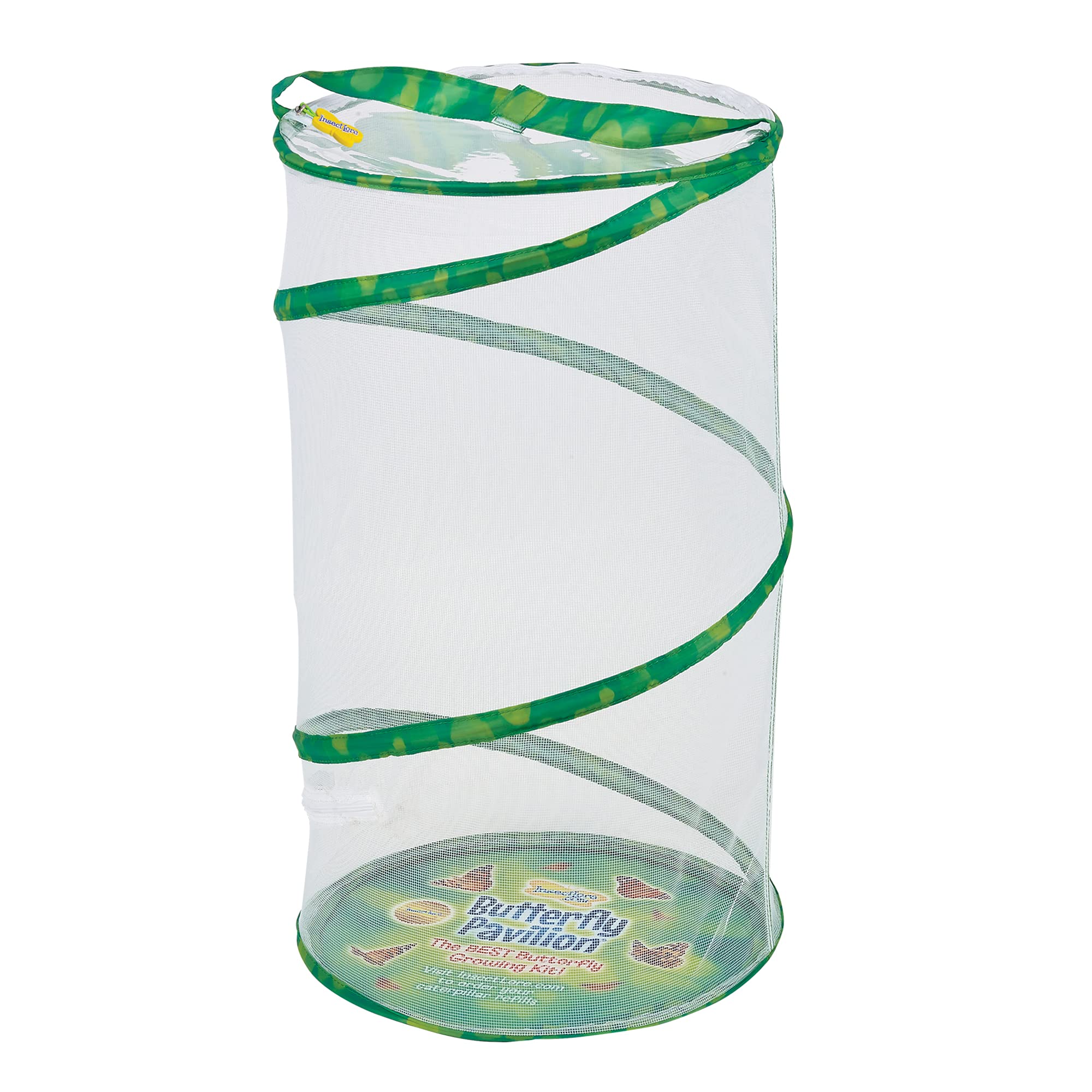 Insect Lore Butterfly Pavilion Habitat - One 2-Ft Tall Clear Mesh - Pops Up Folds Flat, Zipper Top - Great for All Insects and Plants