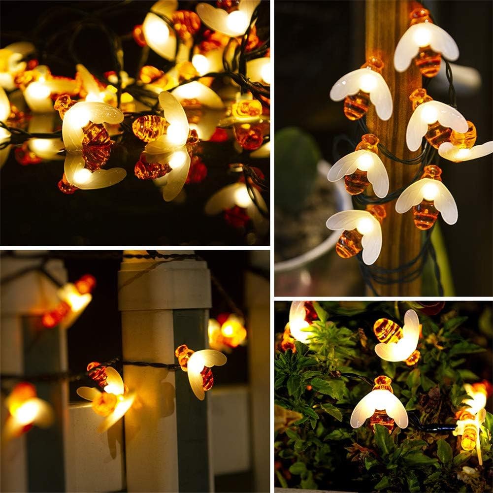 50 LED Solar String Light Outdoor, Bee Fairy Lighting 8 Mode Lighting Decorative Lamp IP65 Waterproof Light for Party Wedding - Image 4