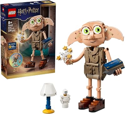 Harry Potter Dobby l’Elfe Libre - Jouet - Maquette se Transformant en Figurine de Kreattur - Décoration de Chambre d'enfant DIY - Cadeau pour Fille, Garçon ou Fan dès 8 Ans 76469