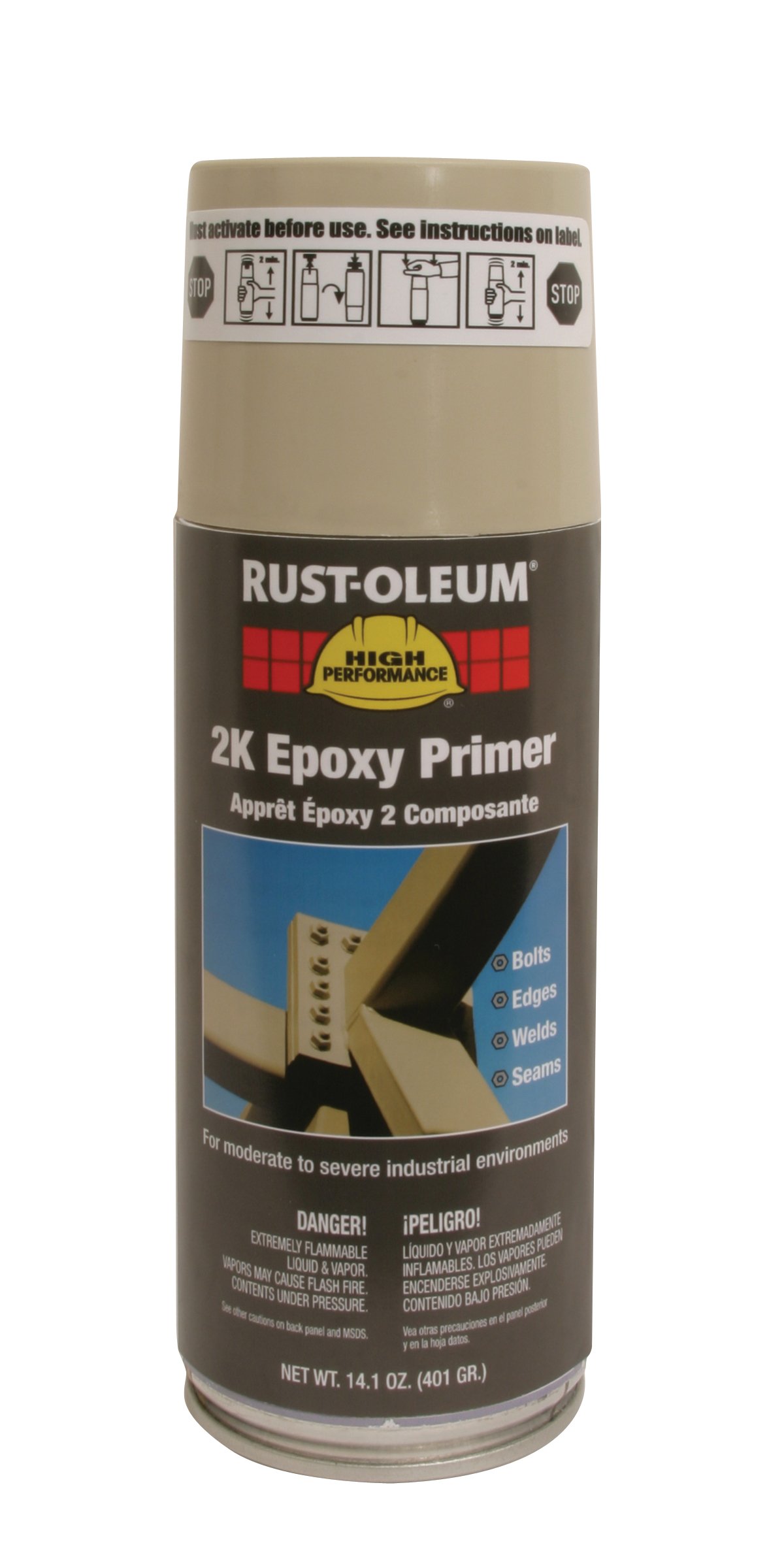 Rust-Oleum 247598 High Performance VK9300 System 2K Epoxy Primer Spray Paint, 14.1-Ounce, Beige, 6-Pack