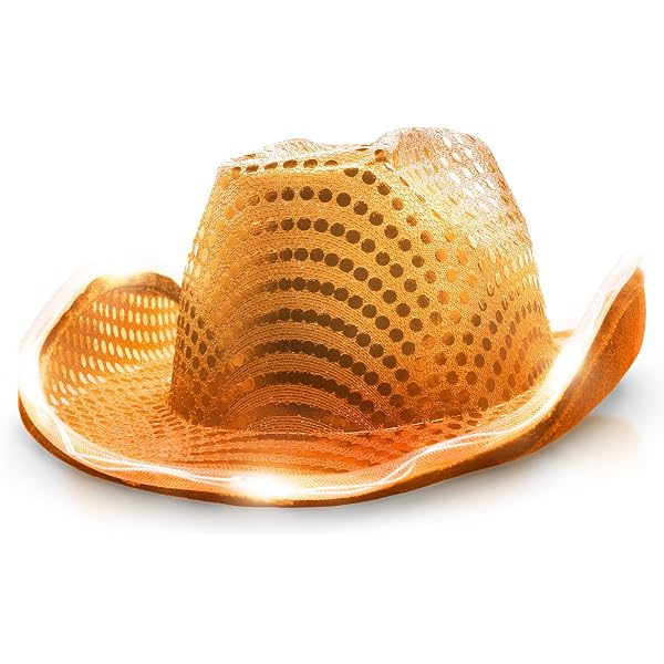 Amazon.com: FlashingBlinkyLights Orange Sequin Light Up LED  display picture 1