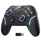 EasySMX X20 Wireless Gaming Controller with RGB Backlit, 2-Stage Hall Effect Sticks, 1000Hz Polling Rate, 6-Axis Gyro on Multi-Platform, Mech Buttons- Compatible with PC/Switch/Steam/Android
