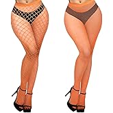 Benefeet Sox Womens Fishnet Tights Gothic Fishnet Stockings Sexy High Waist Fishnets Girls Sheer Mesh Pantyhose 2 Pairs