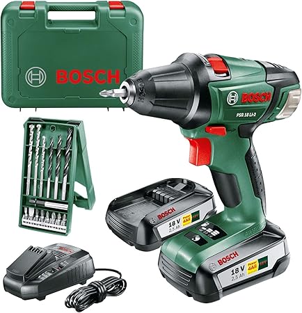 Perceuse Visseuse Sans Fil Bosch Psr 18 Li 2 2 Batteries 18v 1 5ah Systeme 18 V Livree Avec Coffret Amazon Fr Bricolage