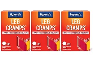 Hyland's Leg Cramps, Relief of Leg, Calf, Charley Horses, and Foot Cramps, 100 Quick-Dissolving Tablets 3-Pack (300 Total)
