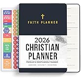 2026 Christian Planner & Prayer Journal | Strengthen Your Relationship with God and Better Navigate His Path for You | Daily Planner w/Bible Verses, Prayer Prompts, & Habit Tracking (Black)