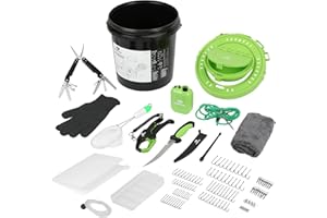 Mossy Oak 126PC Fishing Tool Kit, Fishing Gear Accessories Includes Bait Bucket with Speed Aerator, 25-in-1 Fishing Pliers, Fillet Knife, Hook Assortment, Gloves & More, Fishing Gifts for Fisherman